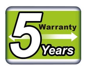 5 year warranty on this product
