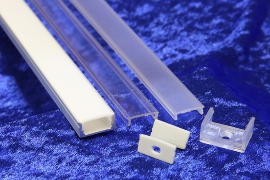 PL002 led strip channel and 3 types of led strip diffuser