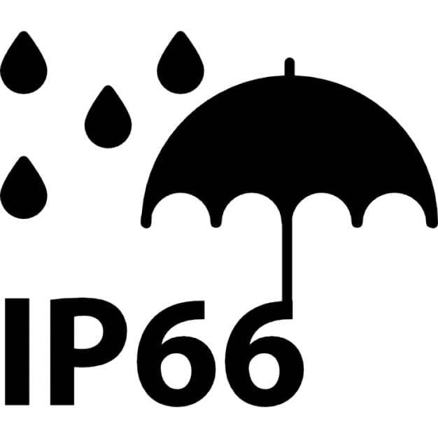IP66 rated waterproof