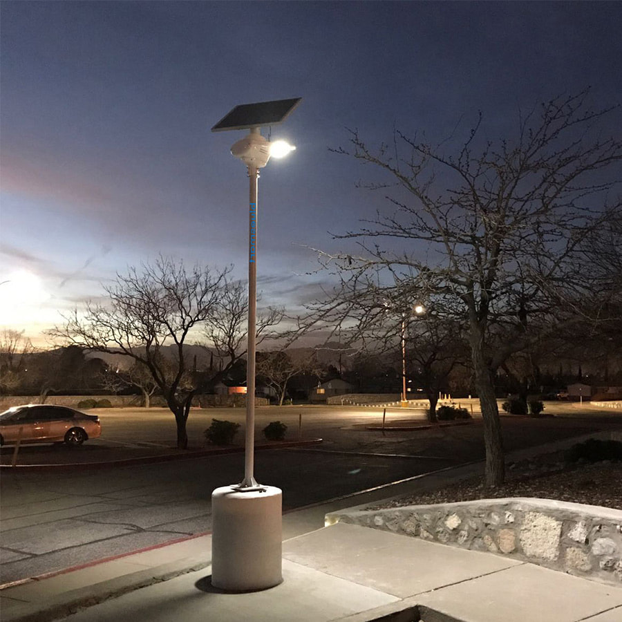 The Flyhawk is the ideal solar street lighting system available from Eco Industrial Supplies